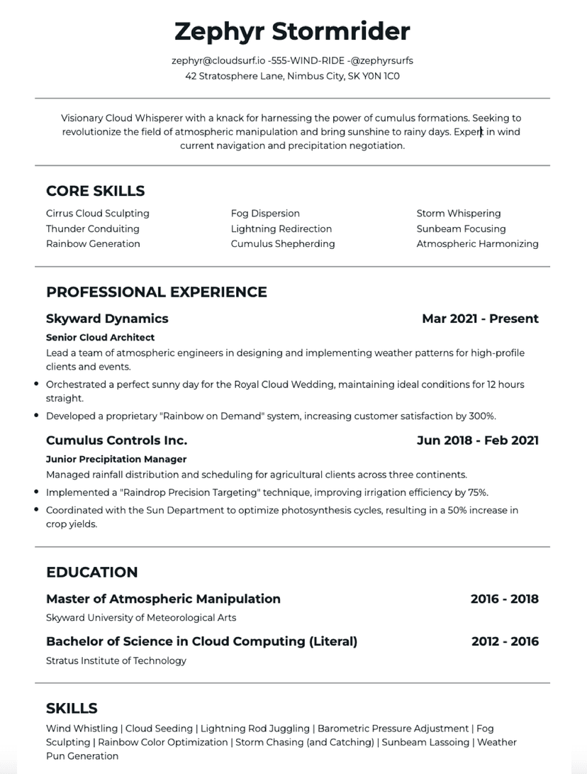 Amazing Resume Template